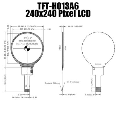 SPI взаимодействуют тип круг TFT LCD SPI 240x240 Адвокатуры 1,3 дюймов сопротивляющийся