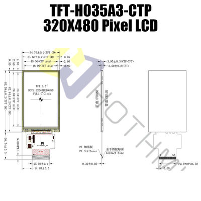 3,5 монитор Pcap модуля дюйма 320x320 TFT LCD практически вертикальный