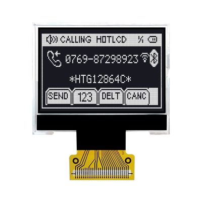 Прочный модуль графическое ST7565R LCD COG 128X64 с белой стороной освещает HTG12864C контржурным светом