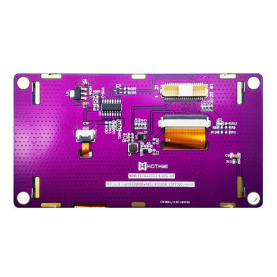 4,3 дисплей IPS TFT LCD дисплея дюйма 800x480 LVDS TFT емкостный