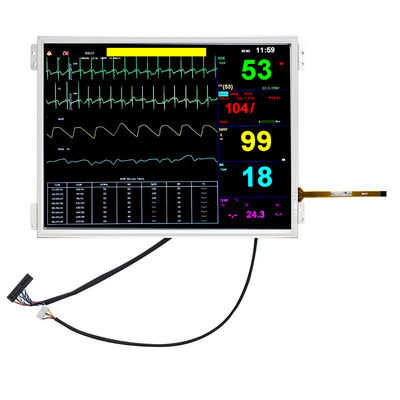 10,4 индикаторная панель температуры TFT касания 1024x768 IPS дюйма сопротивляющаяся широкая для медицинских служб