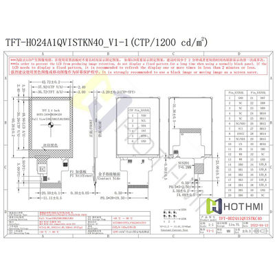 солнечный свет читаемое TFT SPI 240x320 3.3V MCU 2,4 дюйма для инструментирования