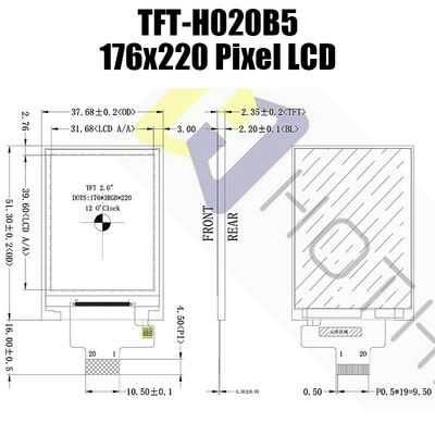 Пикселы LCD/TFT-H020B5QCTST2N20 дисплея Module/128x160 IPS 176x220 TFT LCD 2 дюймов