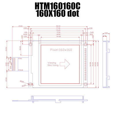 модуль 160X160 FSTN графический LCD с белизной освещает UC1698 контржурным светом HTM160160C