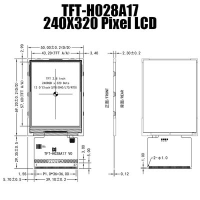2,8 модуль дисплея дюйма 240x320 MCU TFT с ST7789 водителем IC