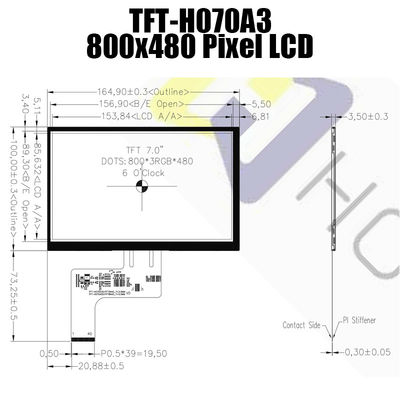 Дисплей TTL LCD 7,0 дюймов с обломоком водителя EK9716BD4 EK73002AB2
