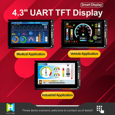 4,3 дисплей экрана касания TFT UART дюйма емкостный LCD 480x272 С ДОСКОЙ РЕГУЛЯТОРА LCD