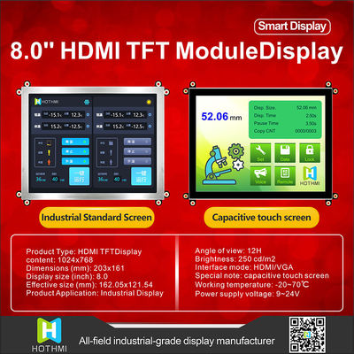 8&quot; солнечный свет дюйма HDMI TFT LCD 1024x768 читаемый для дисплея применений промышленного